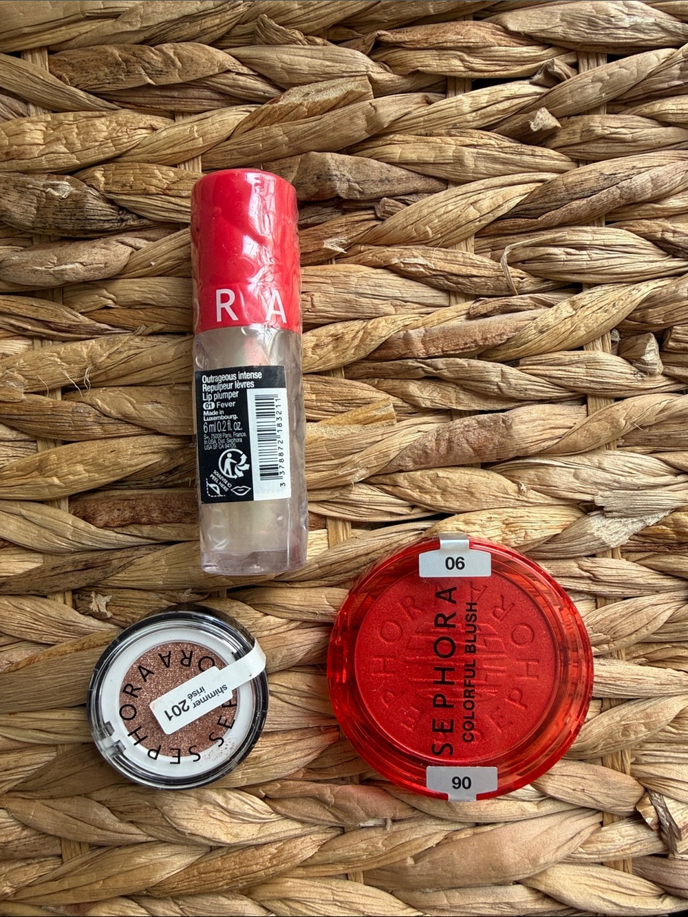 Sephora Lip Plumper, Blush & Eyeshadow